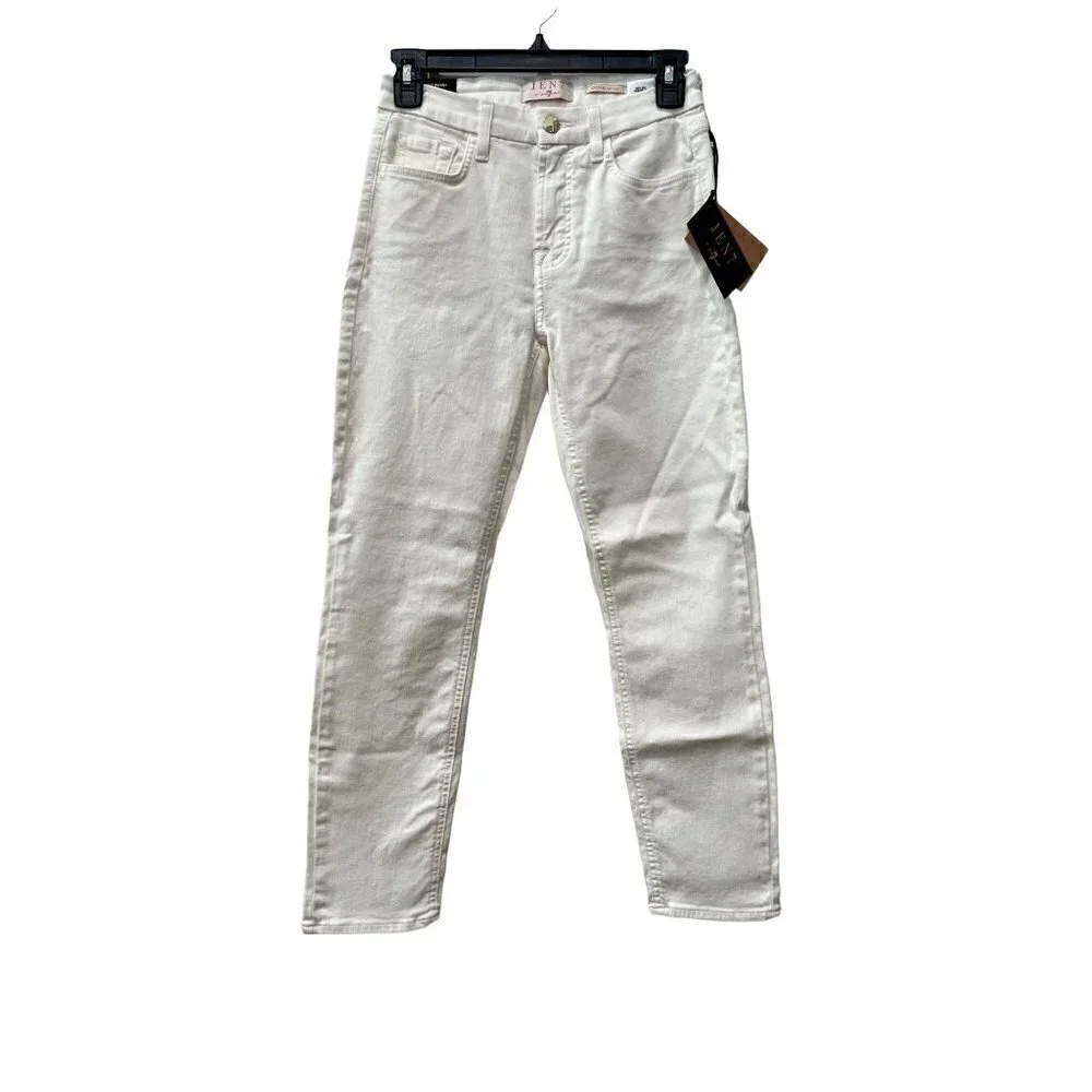 NWT Jen7 by 7 for All Mankind Size 2 Cropped Skinny Jeans White MSRP $99